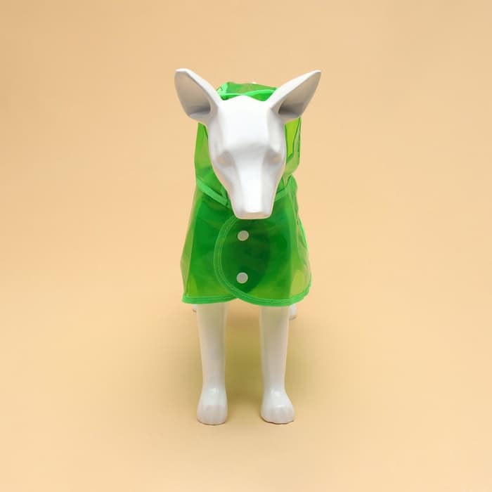 Дождевик для собак, размер S, зелёный