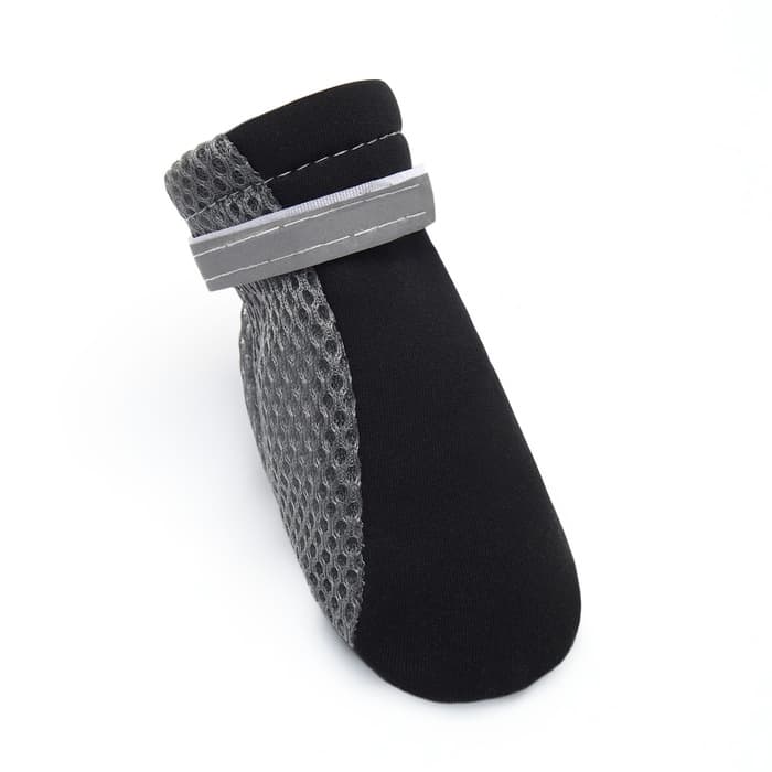 Ботинки для собак «Комфорт +», размер L (5.3×4 см), серо-чёрные