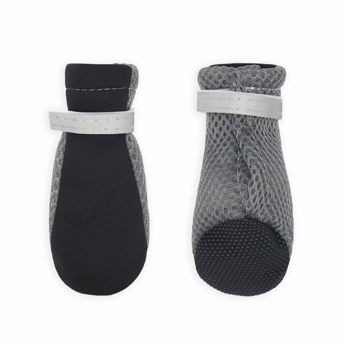 Ботинки для собак «Комфорт +», размер L (5.3×4 см), серо-чёрные