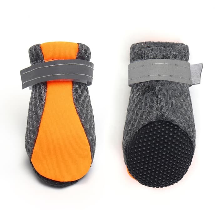 Ботинки для собак «Комфорт +», размер S (3.5×3 см), оранжевые