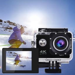 Экшн-камера Cam-16, 4K Ultra HD, 1920×1080 - 30 Fps, 900 мАч, аквабокс + набор креплений, чёрная