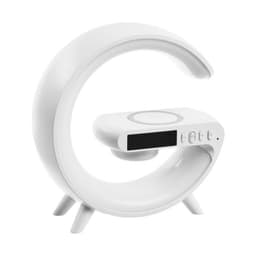 Портативная колонка - ночник G63, 15 Вт колонка, 15 W зарядка, 1800 мАч, подсветка, белая