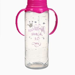 Бутылочки для кормления «Принцесса», 2 шт., 150 и 250 мл, прямые, фуксия