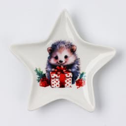 Подставка для чайных пакетиков новогодняя «Ёжик», 8.7×8.7 см