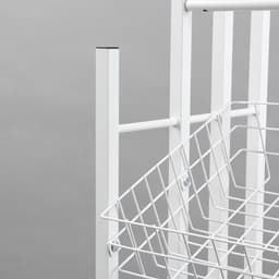 Стойка под зонты, разборная, 3 наклонные корзины, 3 яруса, 60×40×150 см, белая