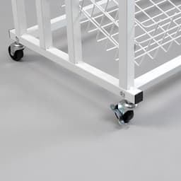 Стойка под зонты, разборная, 3 наклонные корзины, 3 яруса, 60×40×150 см, белая