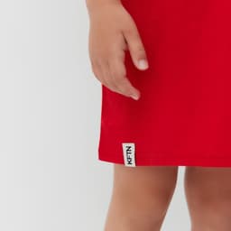 Сорочка для девочки новогодняя KAFTAN «Мишка в шарфе», размер 28 (86-92 см), красная