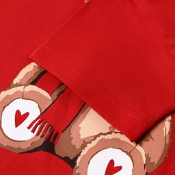 Сорочка для девочки новогодняя KAFTAN «Мишка в шарфе», размер 30 (98-104 см), красная