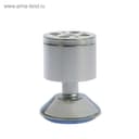 Опора мебельная, регулируемая, алюминиевая, d=50 мм, h=80 мм, цвет матовый хром, 4 шт.