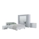 Спальный гарнитур «Бостон», комплект 5 предметов, цвет белый/бетон