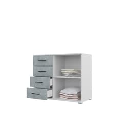 Спальный гарнитур «Бостон», комплект 5 предметов, цвет белый/бетон