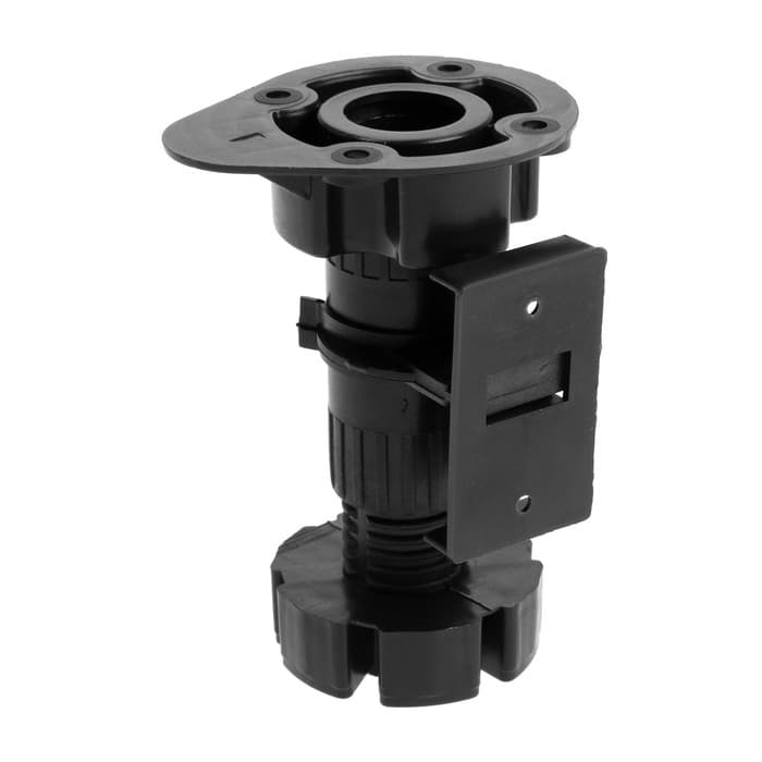 Опора пластиковая ТУНДРА, регулируемая d=26, H=80-120 мм, с клипсой и, черная, 16 шт. TMP