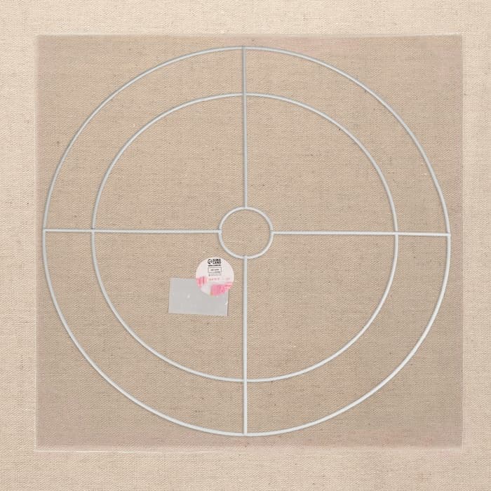 Основа для плетения торшера «Круг», металлическая, d = 30/40 см, цвет белый