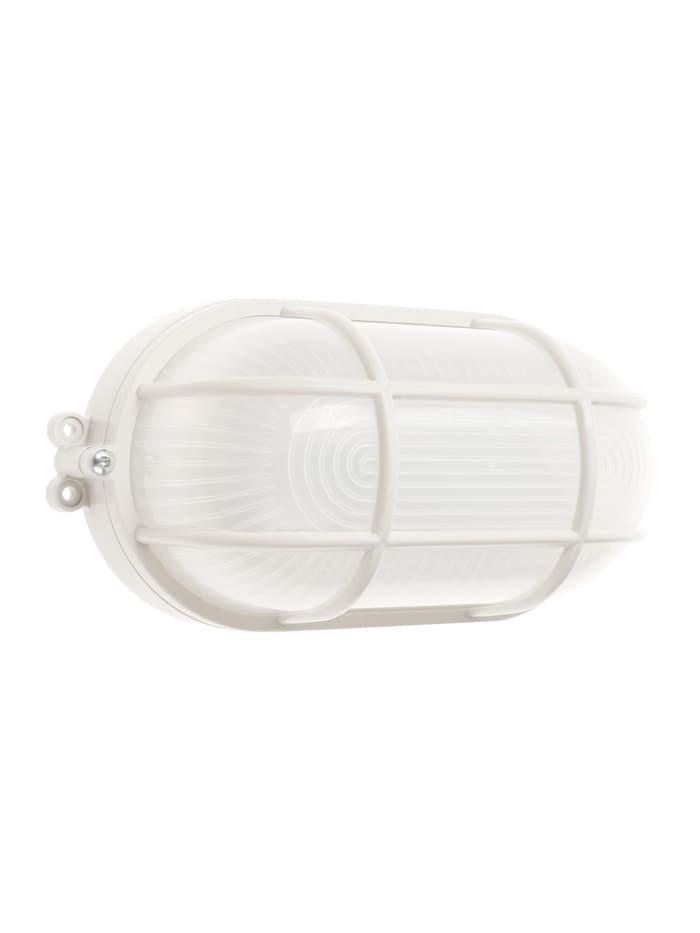 Светильник светодиодный, 6 Вт, 220 В, IP54, 6500К, пластик, решётка, овал, белый