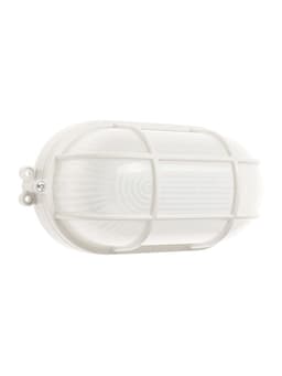 Светильник светодиодный, 6 Вт, 220 В, IP54, 6500К, пластик, решётка, овал, белый