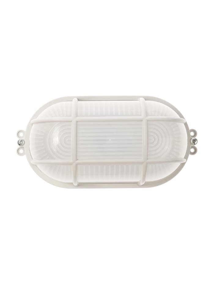 Светильник светодиодный, 6 Вт, 220 В, IP54, 6500К, пластик, решётка, овал, белый