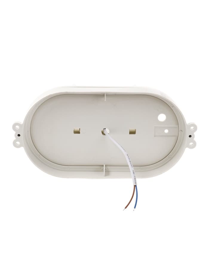 Светильник светодиодный, 6 Вт, 220 В, IP54, 6500К, пластик, решётка, овал, белый