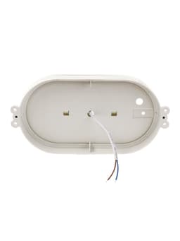 Светильник светодиодный, 6 Вт, 220 В, IP54, 6500К, пластик, решётка, овал, белый