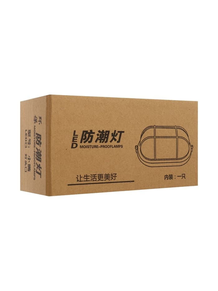 Светильник светодиодный, 6 Вт, 220 В, IP54, 6500К, пластик, решётка, овал, белый