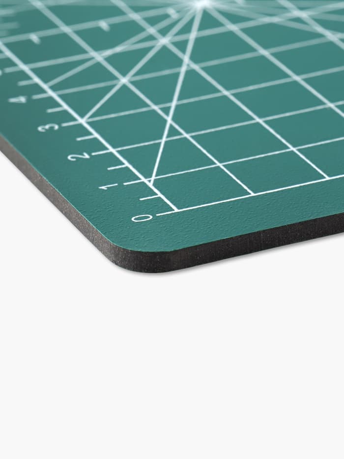 Мат для резки, трёхслойный, односторонний, 22×15 см, А5, зелёный