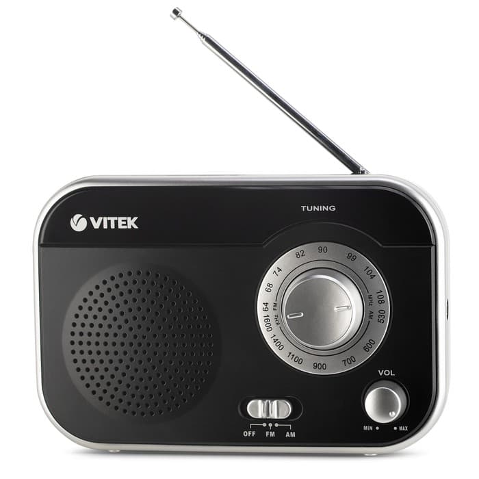 Радиоприемник настольный Vitek VT-3593, чёрный