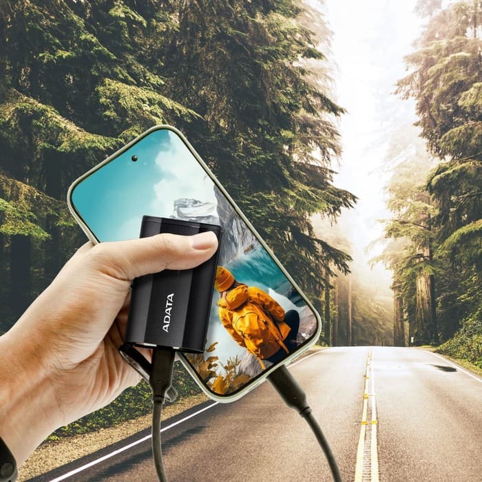 Накопитель SSD A-Data SD810-500G-CBK, 500 ГБ, USB-C, 1.8", чёрный