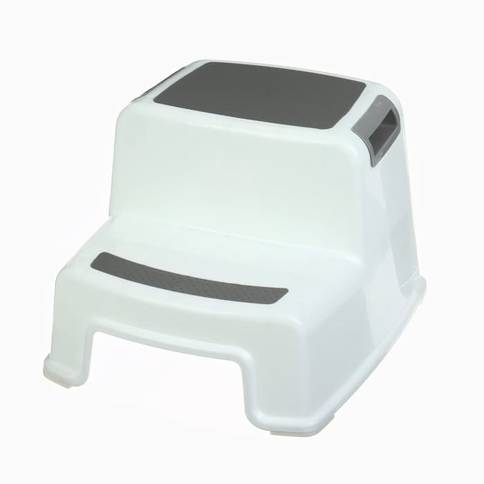 Табурет - подставка детский с прорезиненными ступеньками, 36×33×25 см, белый