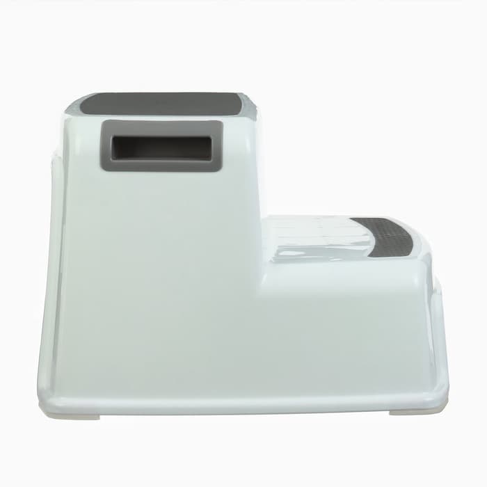 Табурет - подставка детский с прорезиненными ступеньками, 36×33×25 см, белый