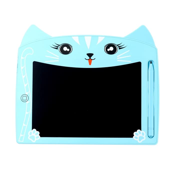 Планшет для рисования и заметок Luazon «Кот», 8.5", цветной дисплей, синий