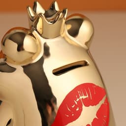 Копилка для денег «Золотая лягушка: Кинь монетку - поцелую». керамика, 12×10.5×15 см
