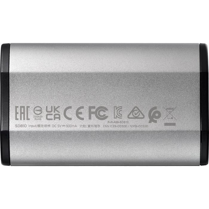 Накопитель SSD A-Data, USB-C, 500 ГБ, SD810-500G-CSG, SD810, 1.8", серый