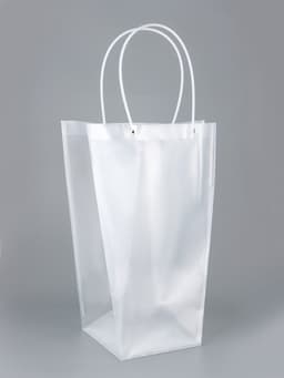 Сумка для цветов прозрачная с каймой, влагостойкая, 47×34×19 см