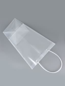 Сумка для цветов прозрачная с каймой, влагостойкая, 47×34×19 см