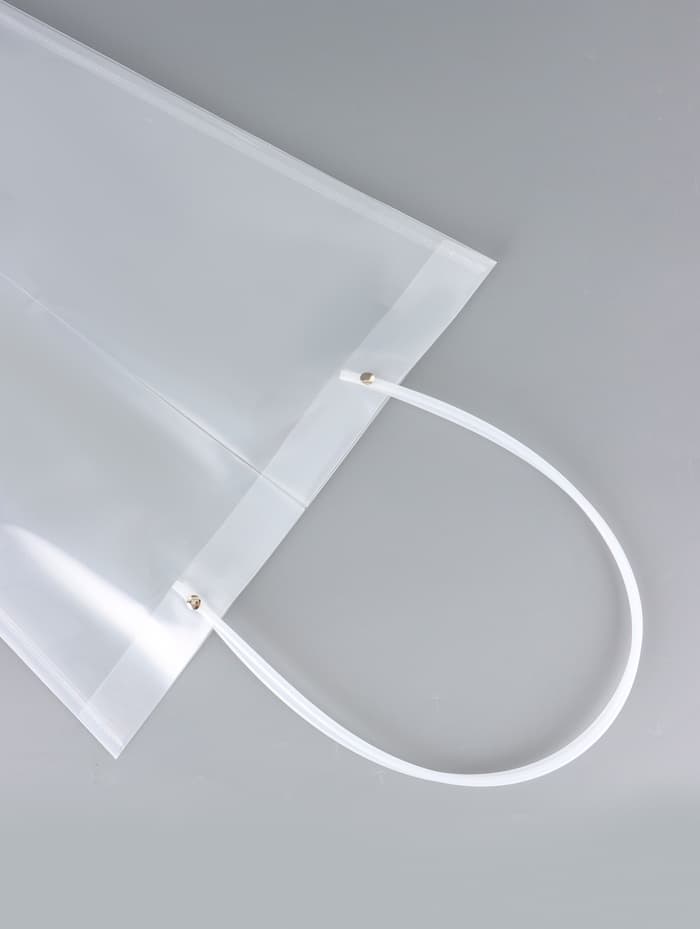 Сумка для цветов прозрачная с каймой, влагостойкая, 47×34×19 см