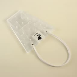 Сумка для цветов прозрачная, «Горошек», влагостойкая, 26×24×12 см