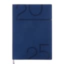 Ежедневник датированный 2025, А5+, 176 листов ESCALADA, мягкая обложка из искусственной кожи, блинтовое тиснение, ляссе, кремовый блок 70 г/м², синий