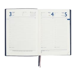 Ежедневник датированный 2025, А5+, 176 листов ESCALADA, мягкая обложка из искусственной кожи, блинтовое тиснение, ляссе, кремовый блок 70 г/м², синий