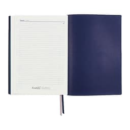 Ежедневник датированный 2025, А5+, 176 листов ESCALADA, мягкая обложка из искусственной кожи, блинтовое тиснение, ляссе, кремовый блок 70 г/м², синий