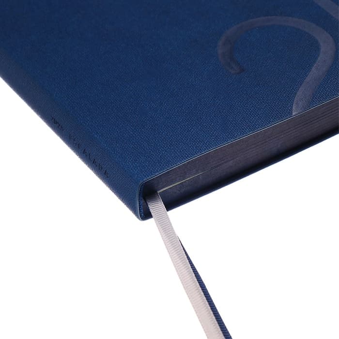 Ежедневник датированный 2025, А5+, 176 листов ESCALADA, мягкая обложка из искусственной кожи, блинтовое тиснение, ляссе, кремовый блок 70 г/м², синий