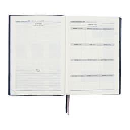 Ежедневник датированный 2025, А5+, 176 листов ESCALADA, мягкая обложка из искусственной кожи, блинтовое тиснение, ляссе, кремовый блок 70 г/м², синий