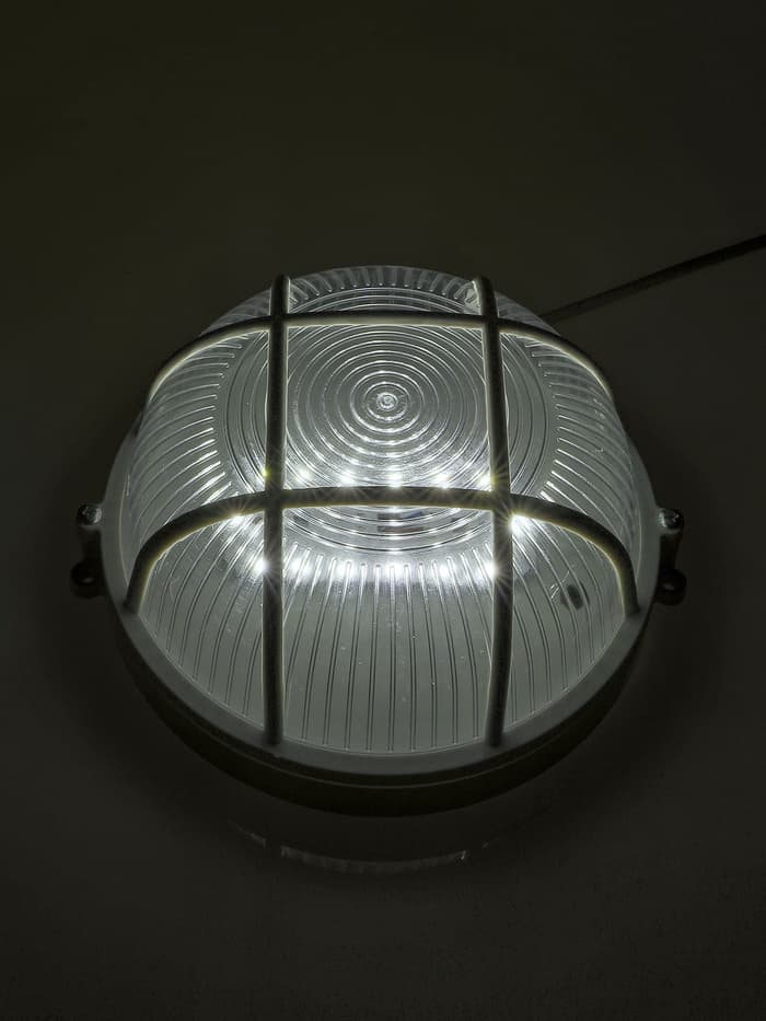 Светильник светодиодный, 8 Вт, 220 В, IP54, 6500K, пластик, белый