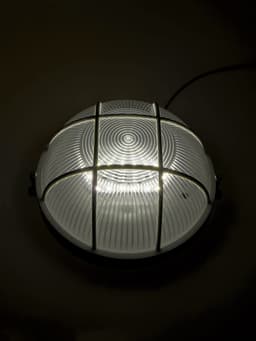 Светильник светодиодный, 8 Вт, 220 В, IP54, 6500K, пластик, решётка, белый