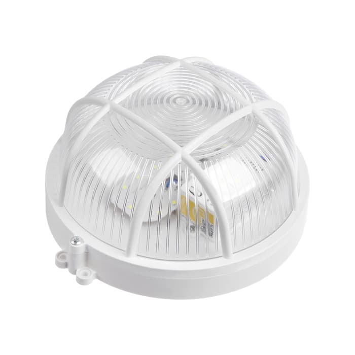 Светильник светодиодный аварийный, 8 Вт, 220 В, IP54, 6500K, пластик, решётка, белый