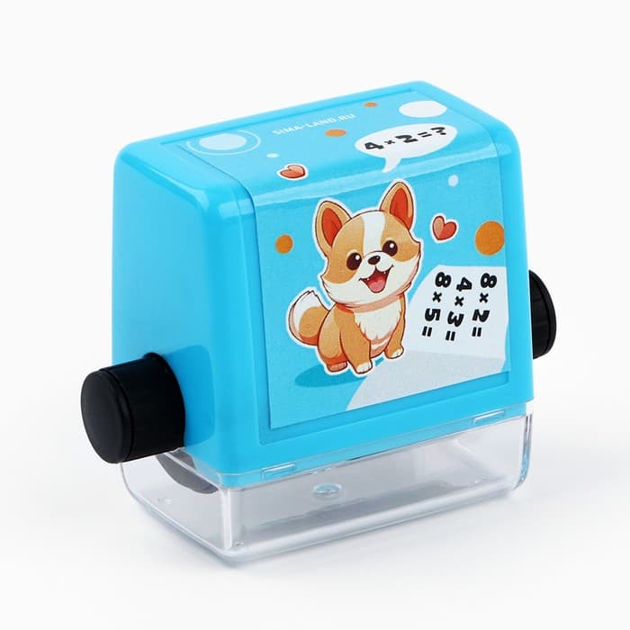 Математическая печать «Любознательный корги», умножение, 100 примеров