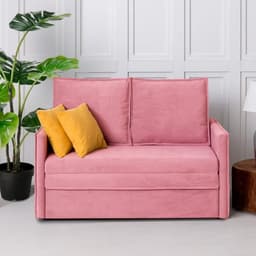 Диван – кровать «Бонн», механизм выкатной, велюр, цвет розовый