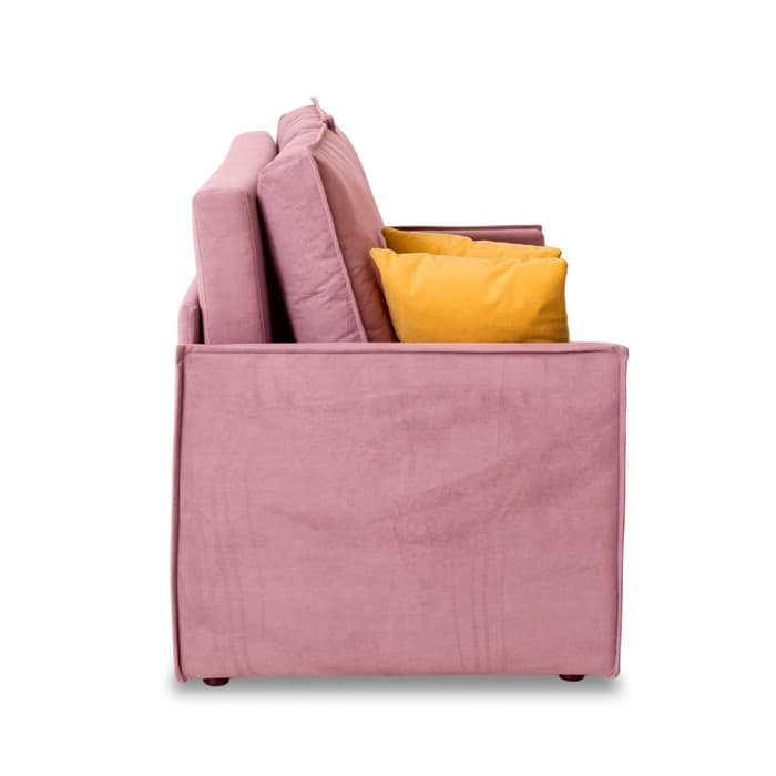 Диван – кровать «Бонн», механизм выкатной, велюр, цвет розовый