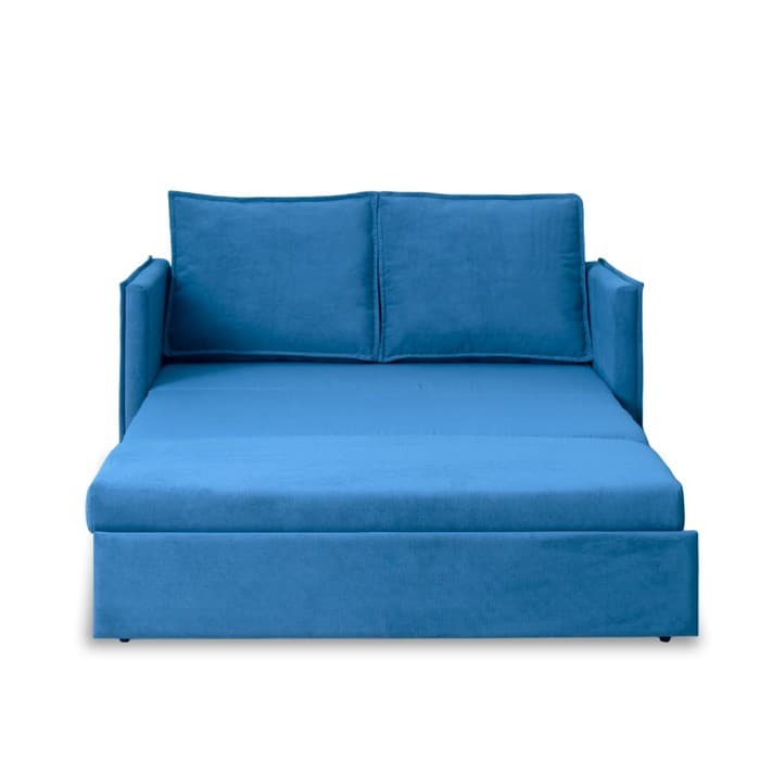 Диван – кровать «Бонн», механизм выкатной, велюр, цвет синий