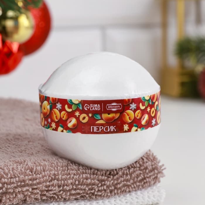 Подарочный набор для ванны и ухода за телом: 2 бомбочки (роза, персик), 2 мыла (апельсин, корица, кофе, брусника)