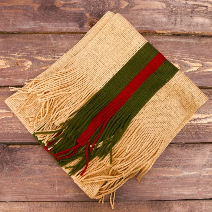 Шарф зимний, бежевый, размер 170×21