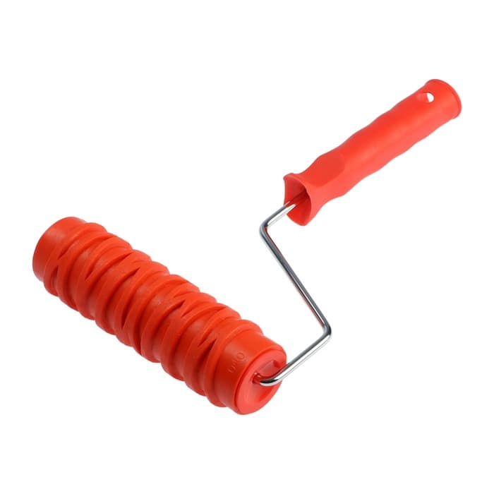 Валик декоративный ТУНДРА, резиновый, «кора березы», рукоятка d=6 мм, 180 мм